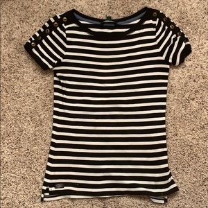 Ralph Lauren black and white t shirt